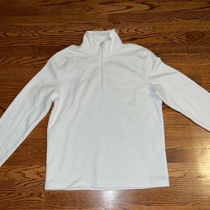 MENS MEDIUM MICHAEL KORS WHITE QUARTER ZIP NEVER WORN